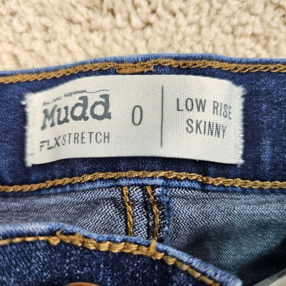 Mudd Flxstretch Low Rise Distressed Skinny Jeans Women’s 0 Y2K Denim - Picture 6 of 11